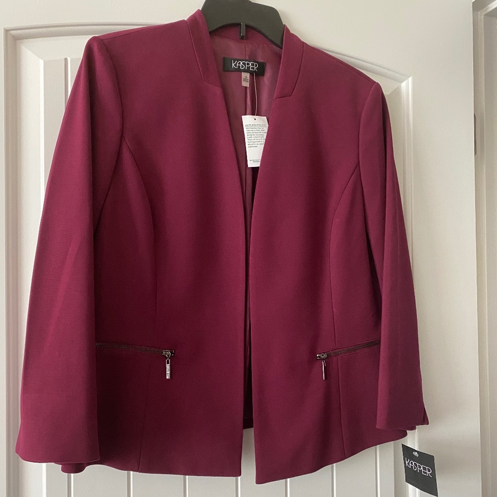 Kasper, raspberry blazer, NWT, Size 10